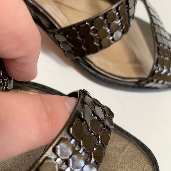 📦 MOVING SALE 🚛 Stuart Weitzman🎞block heel 3 strap sandals Sz 8 - Picture 4 of 8